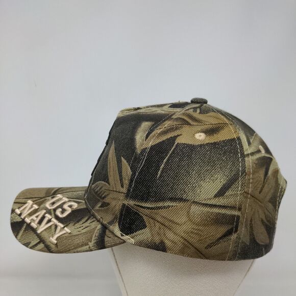 US Navy Anchor Rope Strapback Hat Camo One Size Embroidered Military - Picture 3 of 7